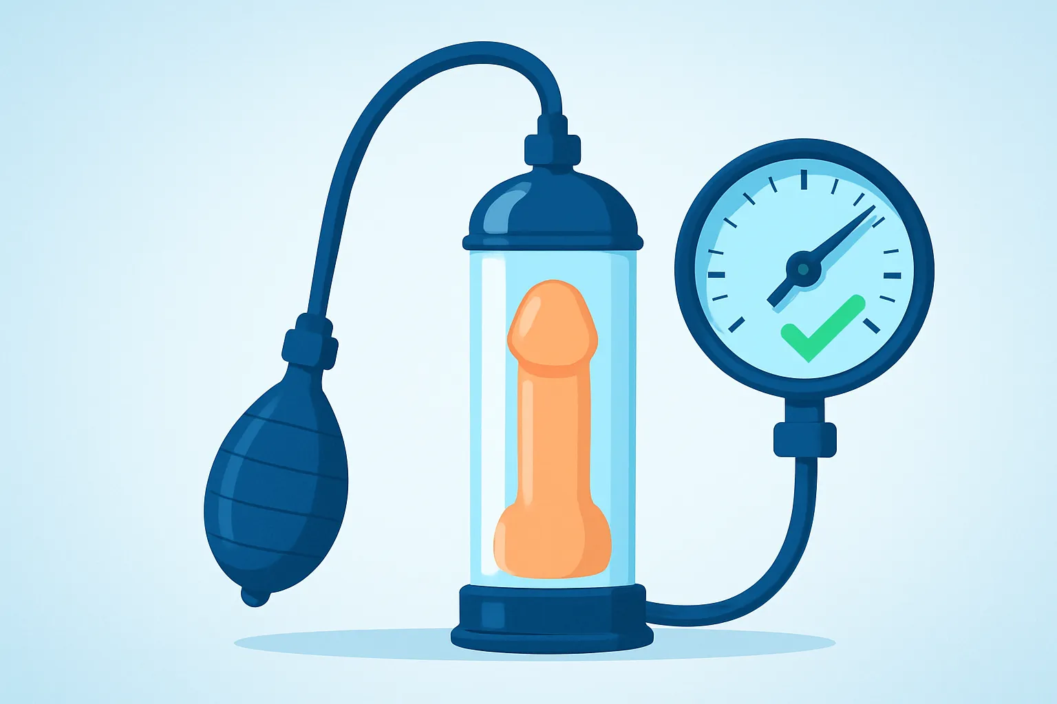 Penispumpe mit Manometer – Vakuumdruck sicher einstellen